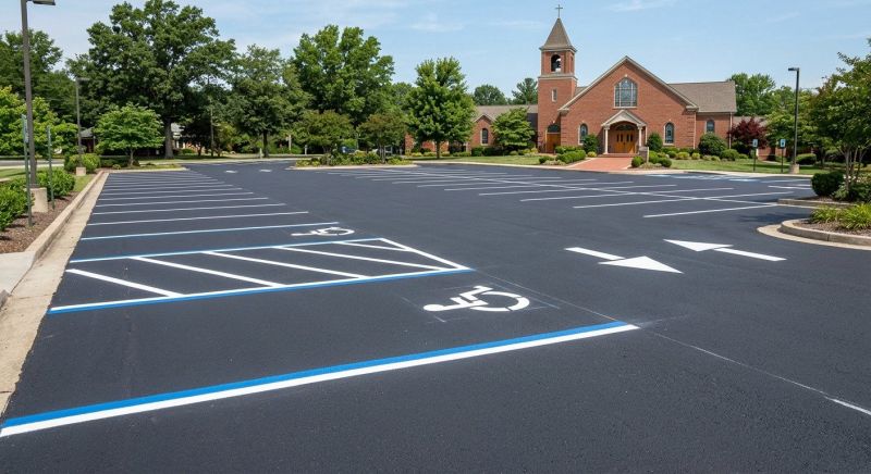 Church Parking Lot Striping in Acworth, GA